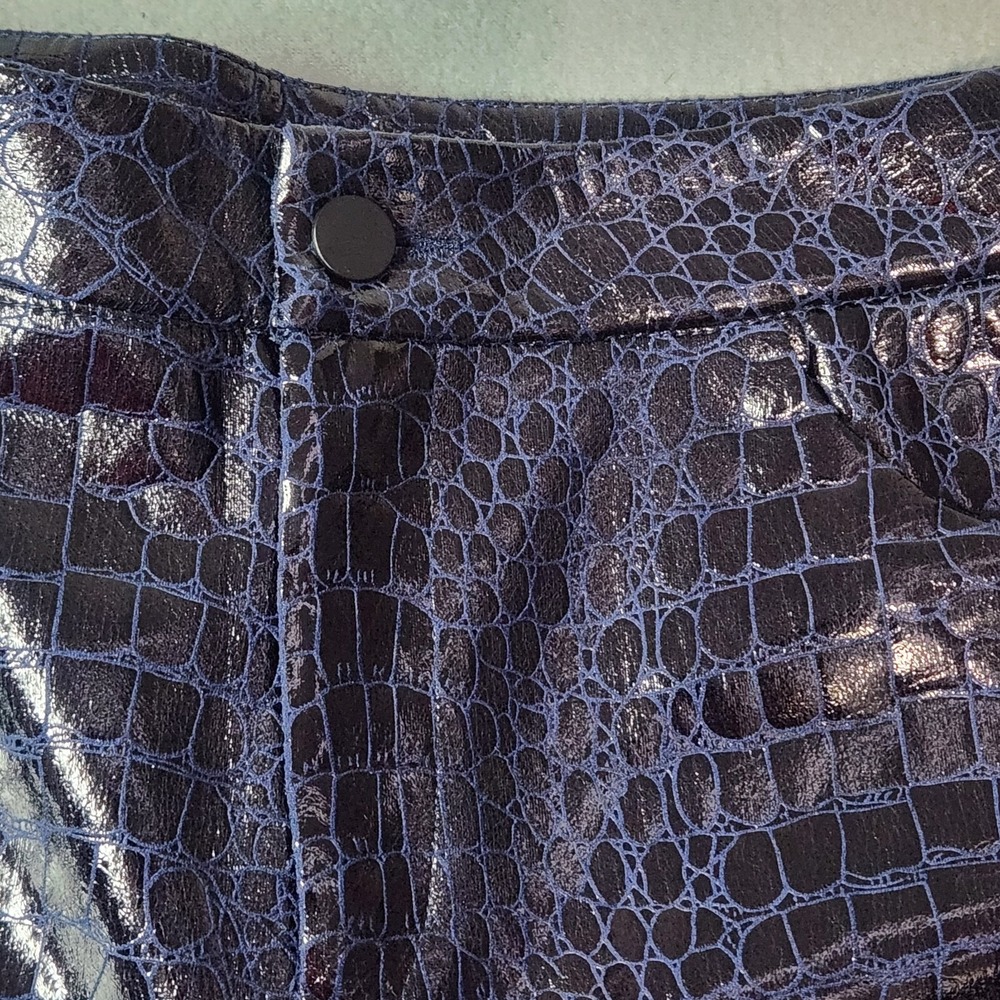 Jenniferle Pants Women's XL 32x30 Black Blue Croc Reptile Kylie Jenner Celebrity - Picture 7 of 15
